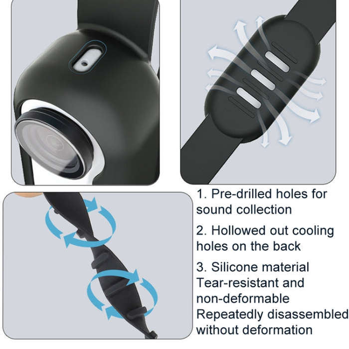 For Insta360 GO 3 / 3S Sunnylife IST-Q9335 Camera Silicone Case Wristband Bicycle Strap Expanding...
