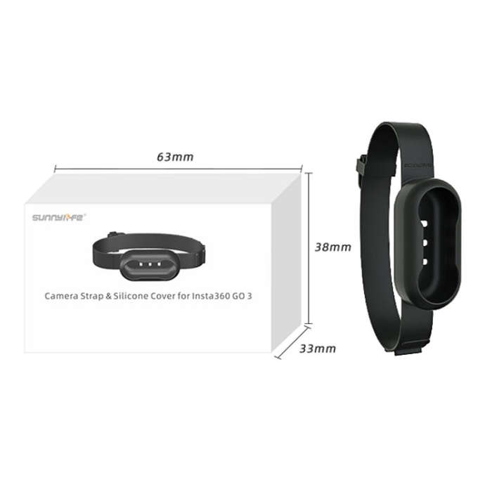 For Insta360 GO 3 / 3S Sunnylife IST-Q9335 Camera Silicone Case Wristband Bicycle Strap Expanding...