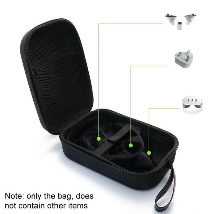 For Quest 2 / 3 VR Glasses Integrated Storage Protective Case Portable Hard Bag(Black)