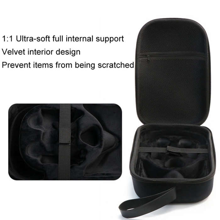 For Quest 2 / 3 VR Glasses Integrated Storage Protective Case Portable Hard Bag(Black)