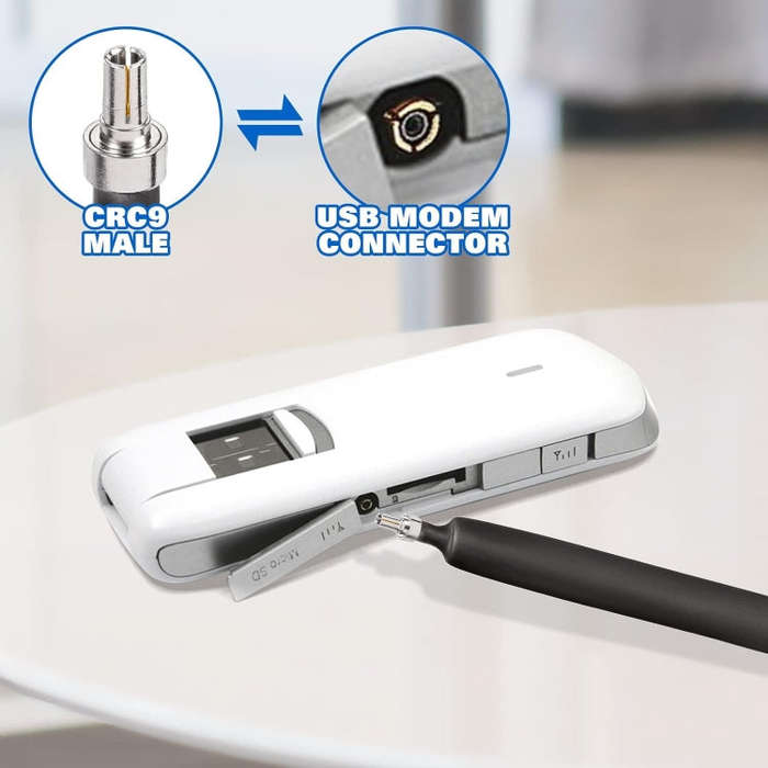 30cm SMA Female To CRC9 Male Flat Over Window Cable RF Coaxial Cable