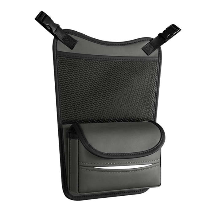 Car Between Seats Organizer Multifunctional Storage Bag Front And Back Dual Usage Tissue Box(Grey)