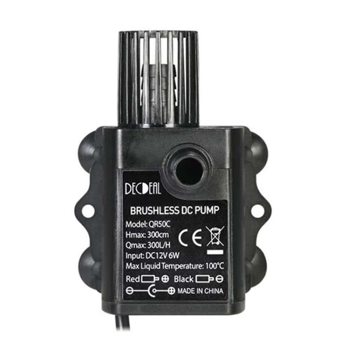 DC12V Solar Micro Brushless Cold Water Circulating Fountain Water Pump, Model: QR50C
