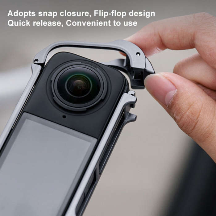 For Insta360 X4 PGYTECH P-55A-010 Metal Rabbit Cage Aluminum Expanding Protective Bezel With Lens...