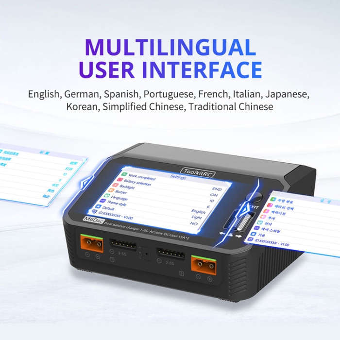 ToolkitRC M6DAC Dual Way Aeromodelling Drone Li-Po Battery Balance Charger(US Plug)