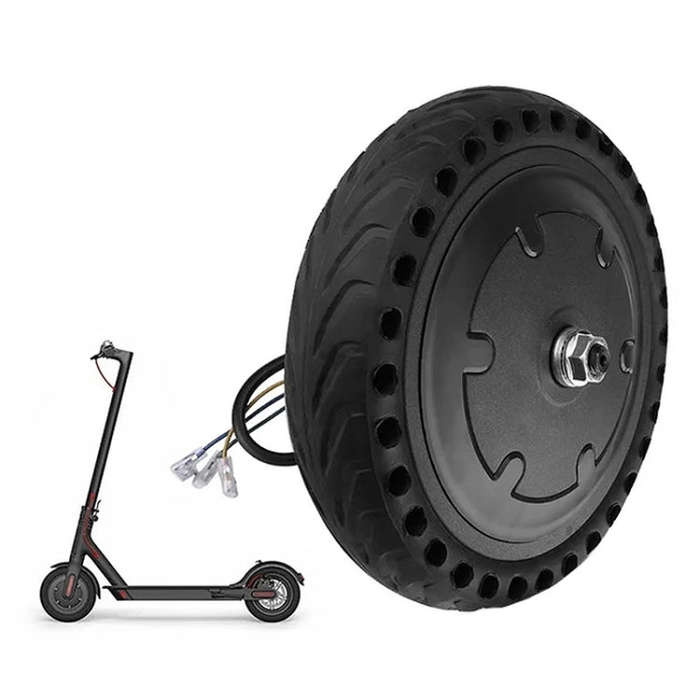 For Xiaomi M365 AIMITE Electrical Scooter Motor 36V 250W Solid Honeycomb Tires(Black)