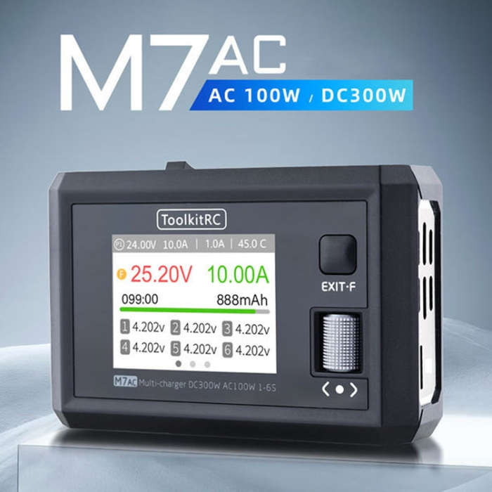 ToolkitRC M7AC Airplane And Car Model Li-Po Battery Balance Charger(US Plug)