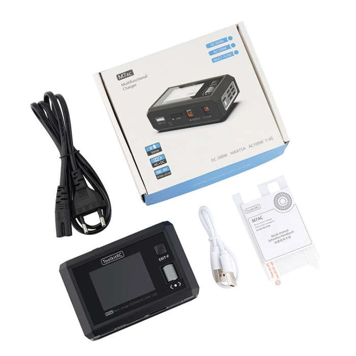ToolkitRC M7AC Airplane And Car Model Li-Po Battery Balance Charger(EU Plug)