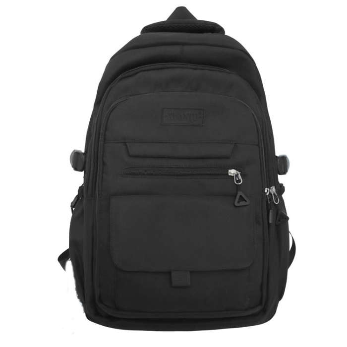 Oxford Cloth Simple Travel Backpack Solid Color Junior High School Students School Bag 45x31x18cm...