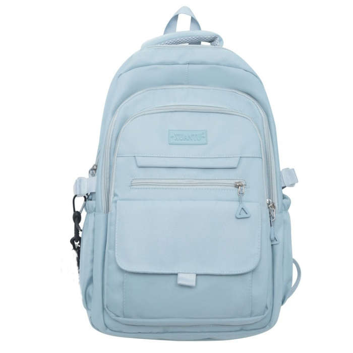 Oxford Cloth Simple Travel Backpack Solid Color Junior High School Students School Bag 45x31x18cm...
