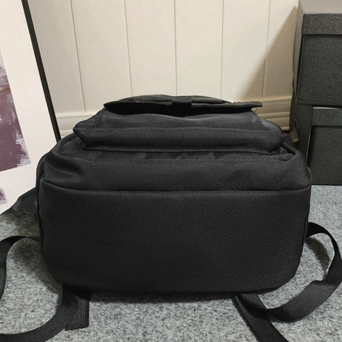 Oxford Cloth Simple Travel Backpack Solid Color Junior High School Students School Bag 45x31x18cm...