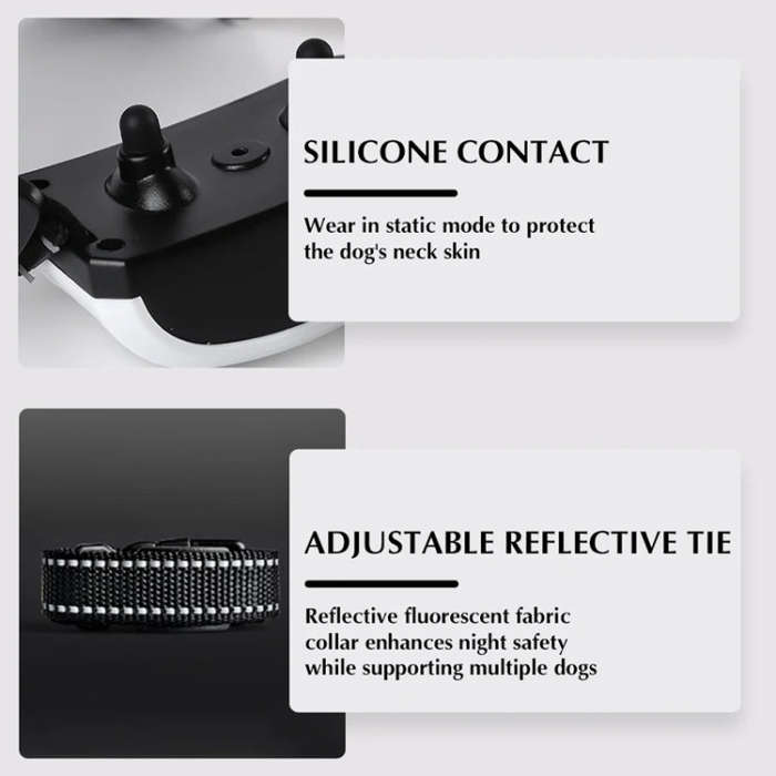 1 Drag 3 Pet Electronic Fence Wireless Stop Barker Outdoor Dog Collar Remote Control Dog Trainer(...