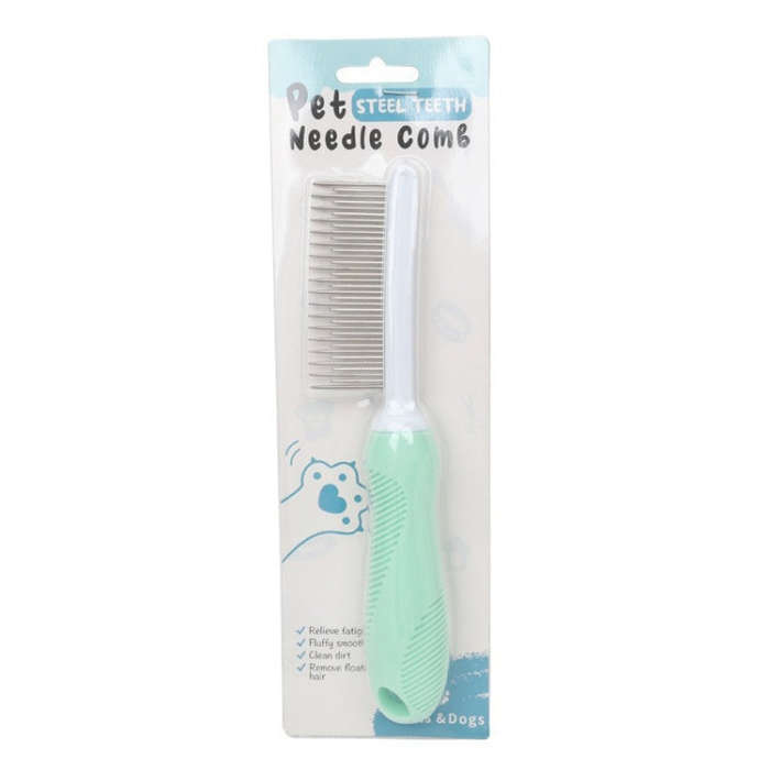 Pet Cats Grooming Needle Comb Dogs De-Floating Hair Cleaning Comb, Style: Long And Short Teeth (G...