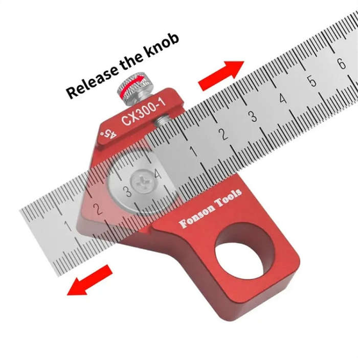 Fonson Woodworking Marking Square Ruler Measuring Tool(Main Body)