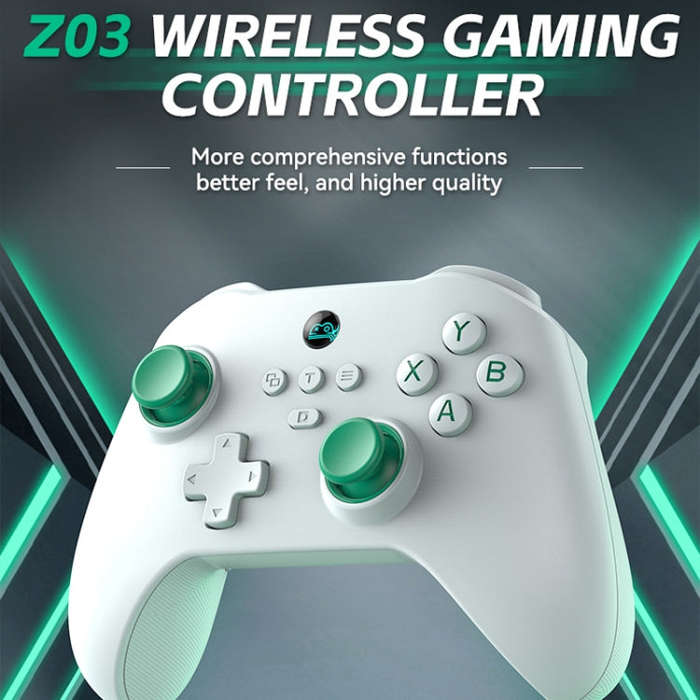 Z03 Wireless Bluetooth Game Controller For Switch / IOS / Android / PC / PS3 / PS4, Spec: White+B...