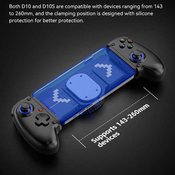 BSP-D10 Wireless Stretch Game Controller for Switch / Android / IOS / PC / PS3 / PS4(White)