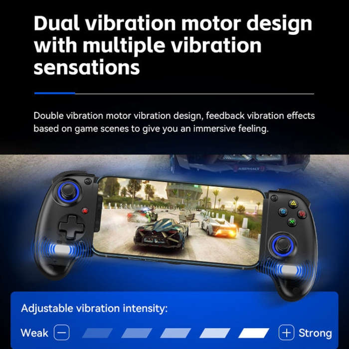 BSP-D10 Wireless Stretch Game Controller for Switch / Android / IOS / PC / PS3 / PS4(Black)