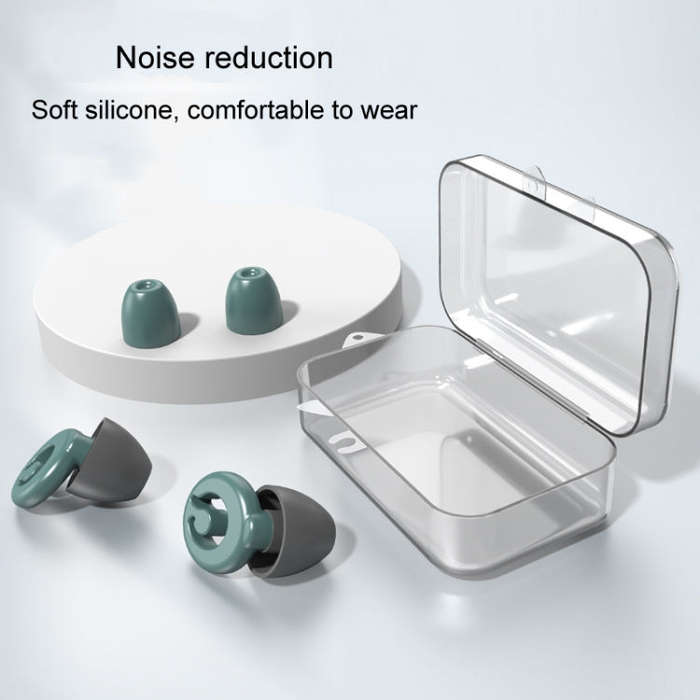 Silicone Sleep Soundproof Noise Reducing Earplugs Swimming Waterproof Earplugs(White)