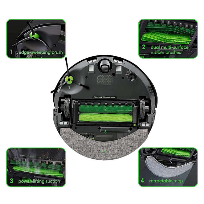 For iRobot Roomba Combo J7+ Robot Vacuum And Mop Accessories 2pcs Side Brush