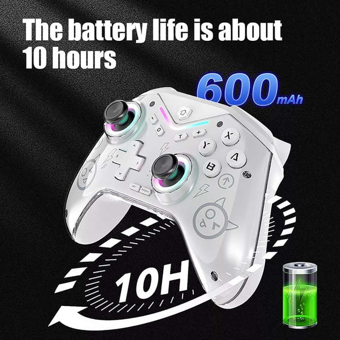 CM-619  Bluetooth Game Controller Programmable with RGB Lights for Switch / Steam Deck / PC / IOS...