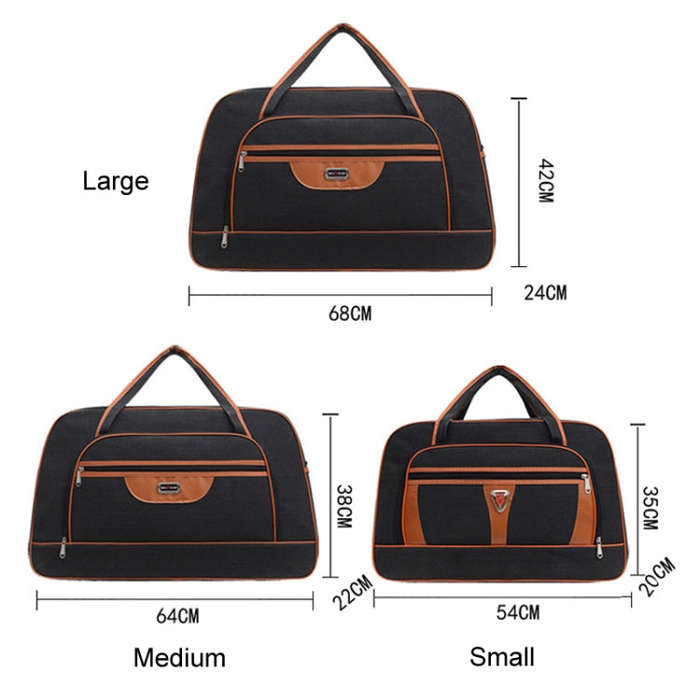 Large Capacity Travel Bag Men Short Trip Handheld Canvas Luggage Bag, Size: Small(Khaki)