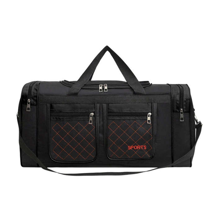Simple Portable Shoulder Large Capacity Travel Bag Handheld Luggage Bag, Color: Medium Black