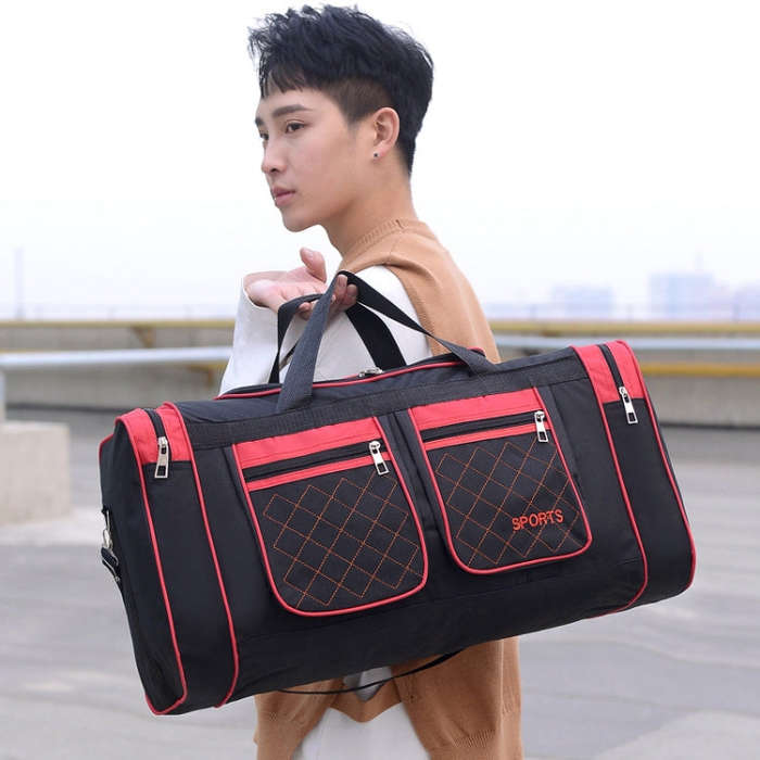 Simple Portable Shoulder Large Capacity Travel Bag Handheld Luggage Bag, Color: Large Blue