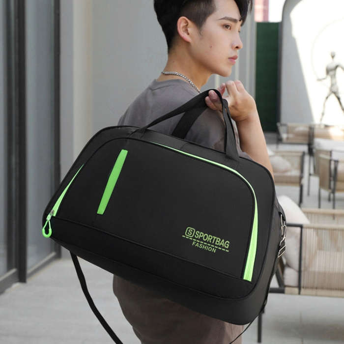 Large Capacity Luggage Pack Handheld Travel Bag Short Trip Shoulder Sports Fitness Bag(Glue)