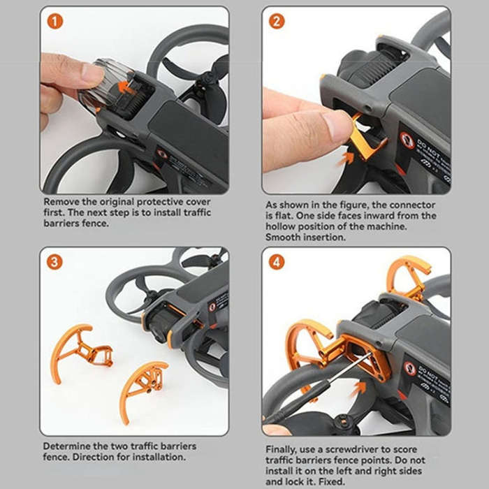 For DJI Avata 2 RCSTQ Anti-collision Protective Bar Flight Fuselage Lens Protective Ring