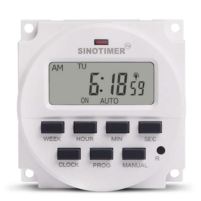 SINOTIMER TM618SH  1 Second Interval Digital LCD Timer Switch Programmable Time Relay 110V