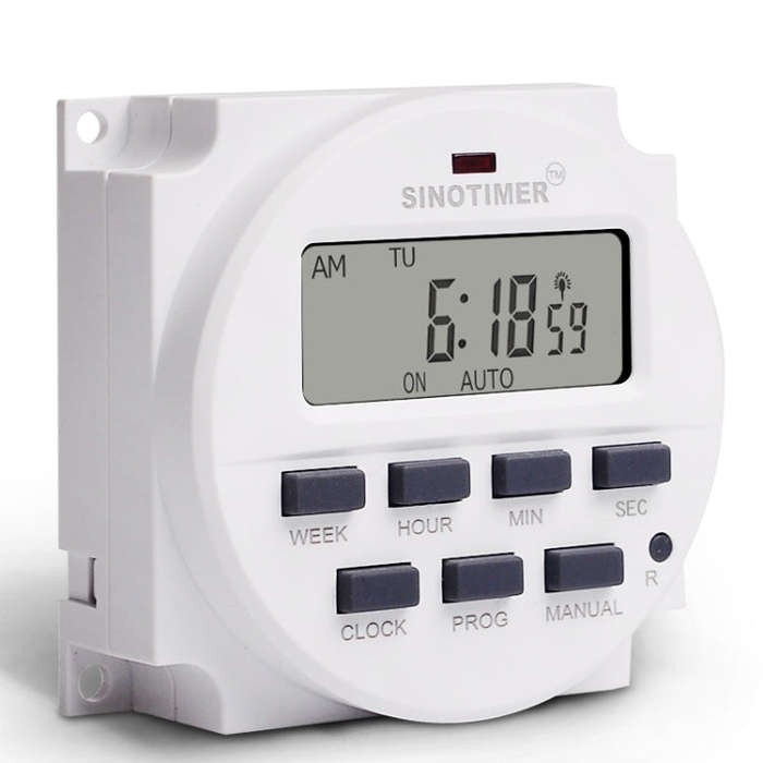 SINOTIMER TM618SH  1 Second Interval Digital LCD Timer Switch Programmable Time Relay 110V