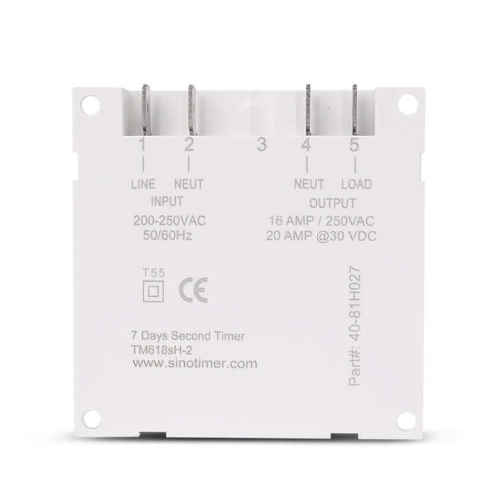 SINOTIMER TM618SH  1 Second Interval Digital LCD Timer Switch Programmable Time Relay 110V