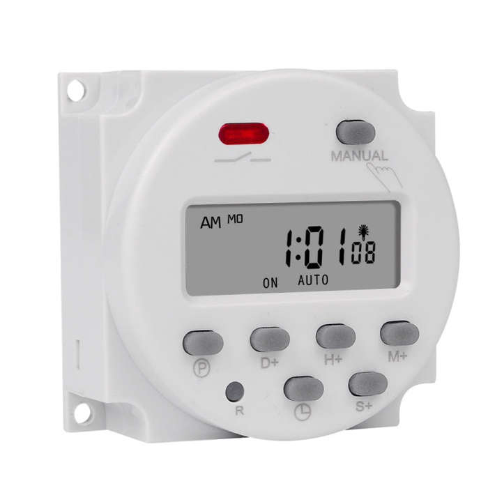 SINOTIMER CN101S-110V 1 Second Interval Digital LCD Timer Switch 7 Days Weekly Programmable Time ...