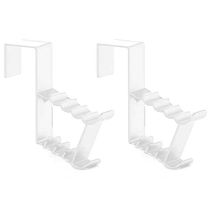 2pcs Door Back Nail-free Traceless Coat Hat Hook(White)