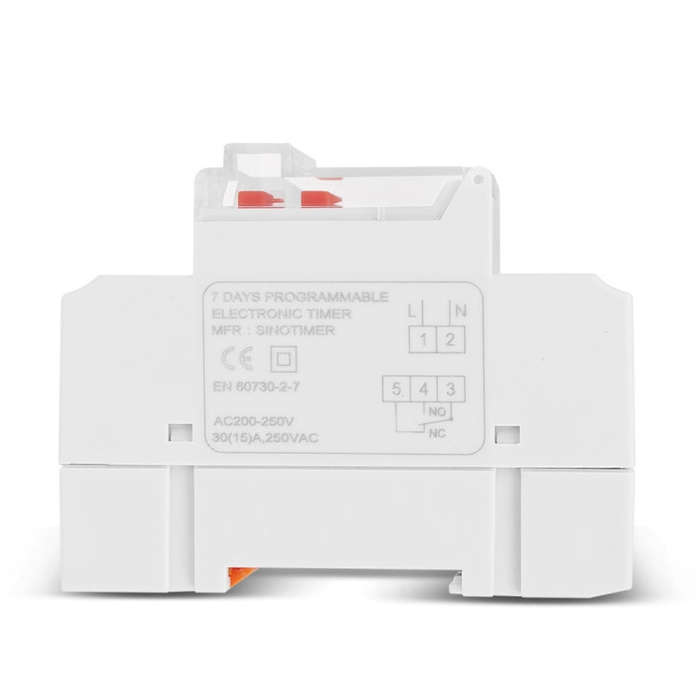 SINOTIMER TM919BK 85-265V AC 30A Programmable Digital Timer Switch Automatic Cycle Timing Controller