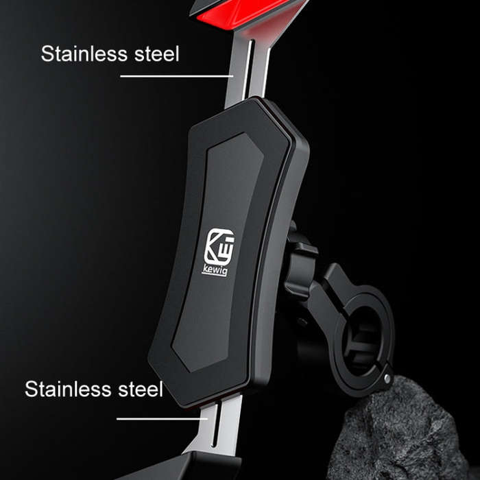Kewig Bicycle 2 Claws Navigation Bracket Outdoor Cycling Cell Phone Holder With Safety Lock, Mode...