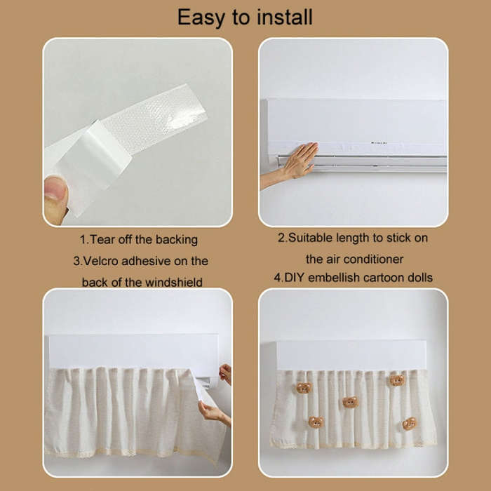Air Conditioner Windshield Anti-Direct Blow Baby Windshield Curtain Dust Cover, Model: Vertical W...