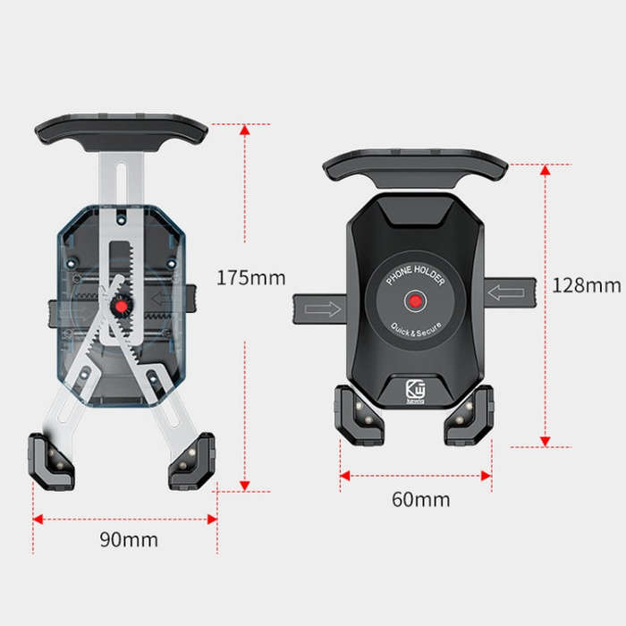 Kewig Motorcycle Heightened Navigation Bracket Outdoor Riding Anti-Theft Cell Phone Holder, Model...