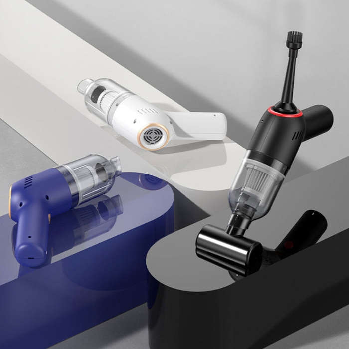 Wireless Charging Car Vacuum Cleaner Mini Handheld High Power Wet and Dry Vacuum Cleaner, Color: ...