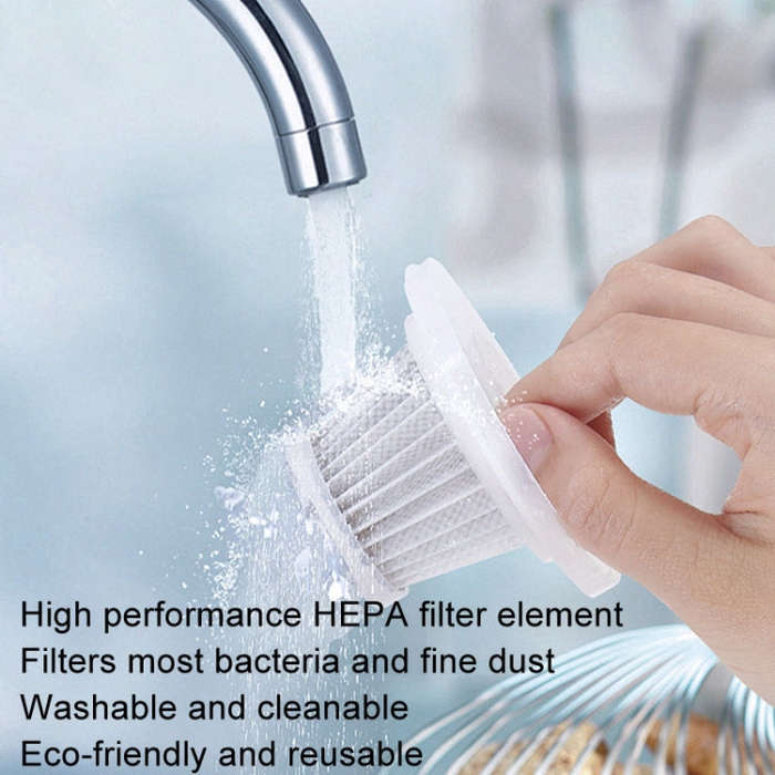 Wireless Charging Car Vacuum Cleaner Mini Handheld High Power Wet and Dry Vacuum Cleaner, Color: ...