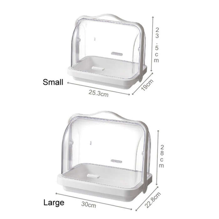Portable Multi-function Transparent Storage Box Bread Box Bottle Organizer With Dustproof Lid, Sp...