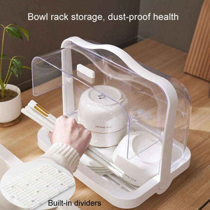 Portable Multi-function Transparent Storage Box Bread Box Bottle Organizer With Dustproof Lid, Sp...