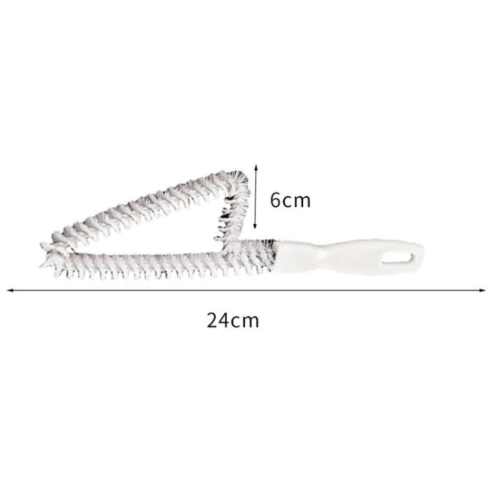 Multipurpose Window Trough Cleaning Tool Household Kitchen Stovetop Crevice Brush(White)
