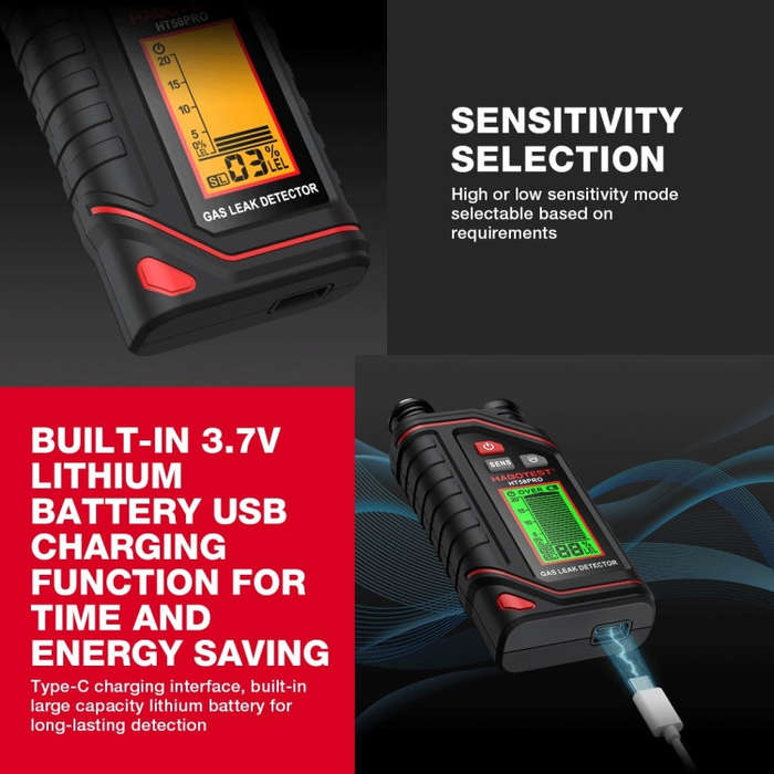 HABOTEST Portable Rechargeable Gas Detector
