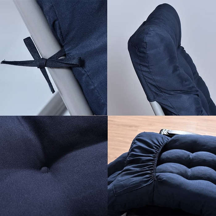 170x53x8cm Thickened Slip-on Home Recliner Cushion Garden Rocking Chair Cushion(Coffee)