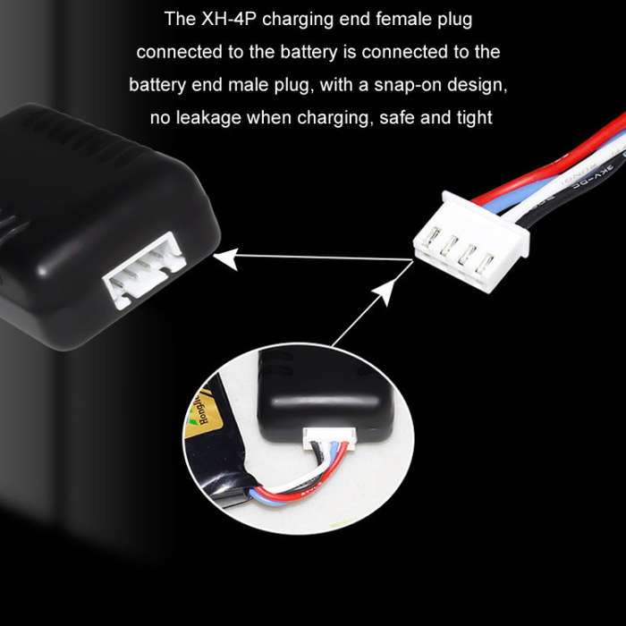 11.1V 2A 3S Output Protection Lithium Battery USB Charger With Light(XH/4P Plug)