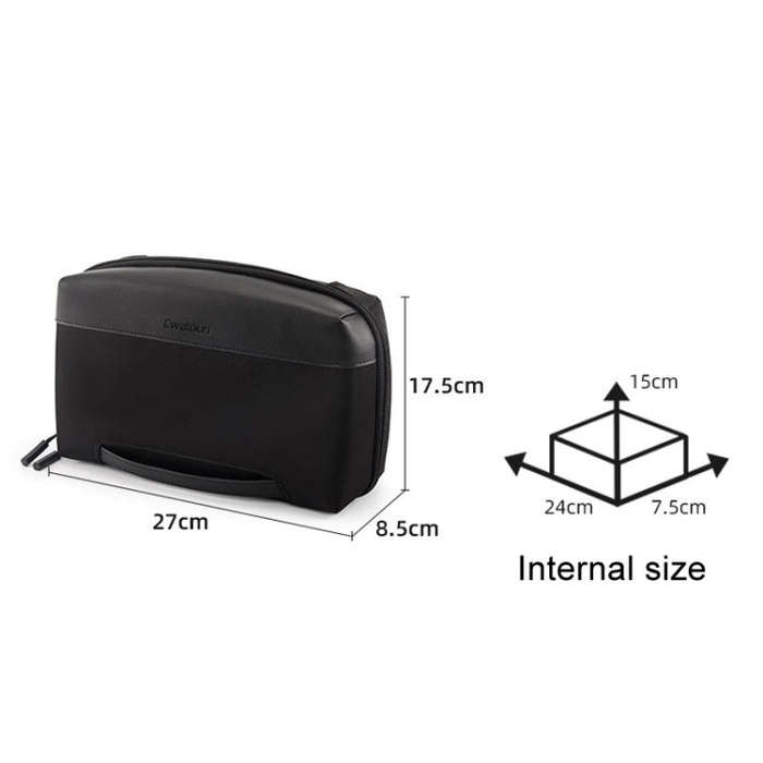 Cwatcun D123 Medium Multifunctional Photography Storage Pack Data Camera Digital Bag(Black)