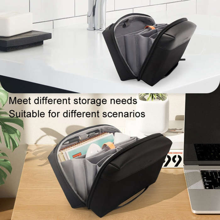 Cwatcun D123 Medium Multifunctional Photography Storage Pack Data Camera Digital Bag(Black)