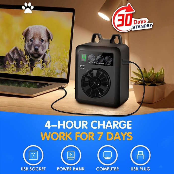 K6 Digital Display Intelligent Ultrasonic Barking Control Device Training Device Repellent Device...