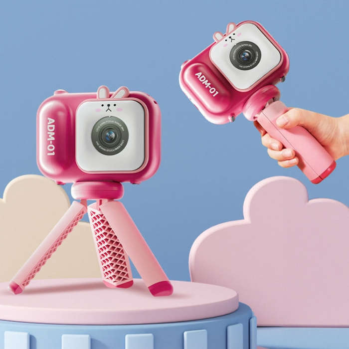 2.4 Inch IPS Screen 48MP Dual Lens Kids Digital Camera Mini Video Camera With 32G TF Card Blue Fox